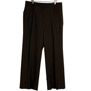 LOFT "Laura" Brown Pinstripe Dress Pants Women's Size 16